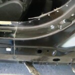 Photographs of a 2014 Chevrolet Camaro that was in an accident and repaired by Elite Paint & Body Shop in West Palm Beach Florida
